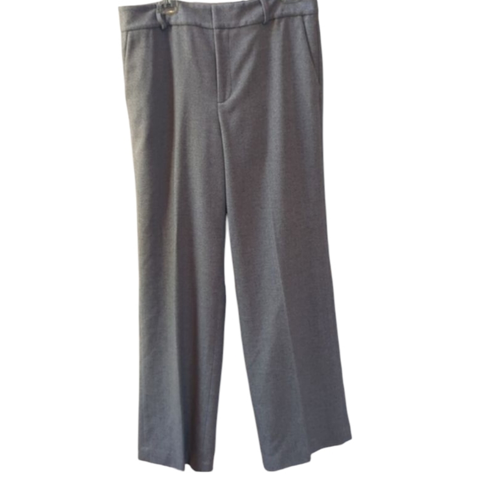Wool And Angora Blend, Grey Herringbone Trousers. Lauren Ralph Lauren, Size 14